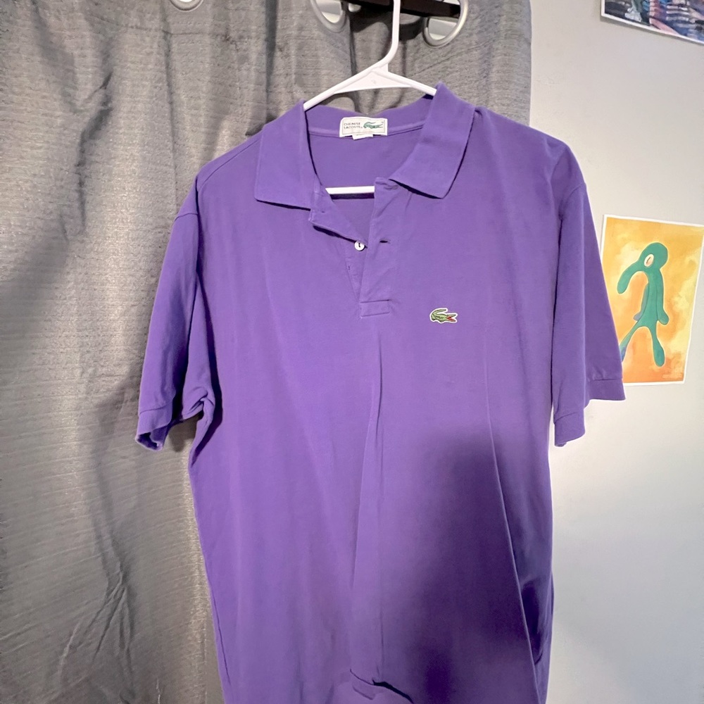 Purple Lacoste polo shirt